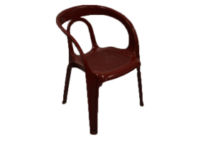 Terrasstoel rood met armleuning