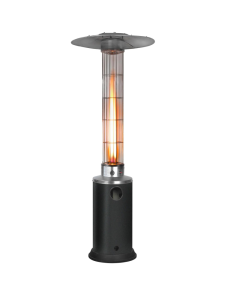 Huur terrasheather Flame met glasbuis en gas