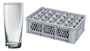Bierglas ‘ fluitje ‘ krat 24 stuks