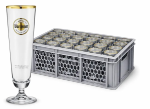 Warsteiner bierglas op voet krat 40 stuks