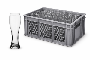 Weizen bierglas blanco krat 20 stuks