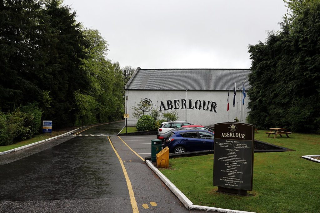 De Aberlour-distilleerderij aan de Spey