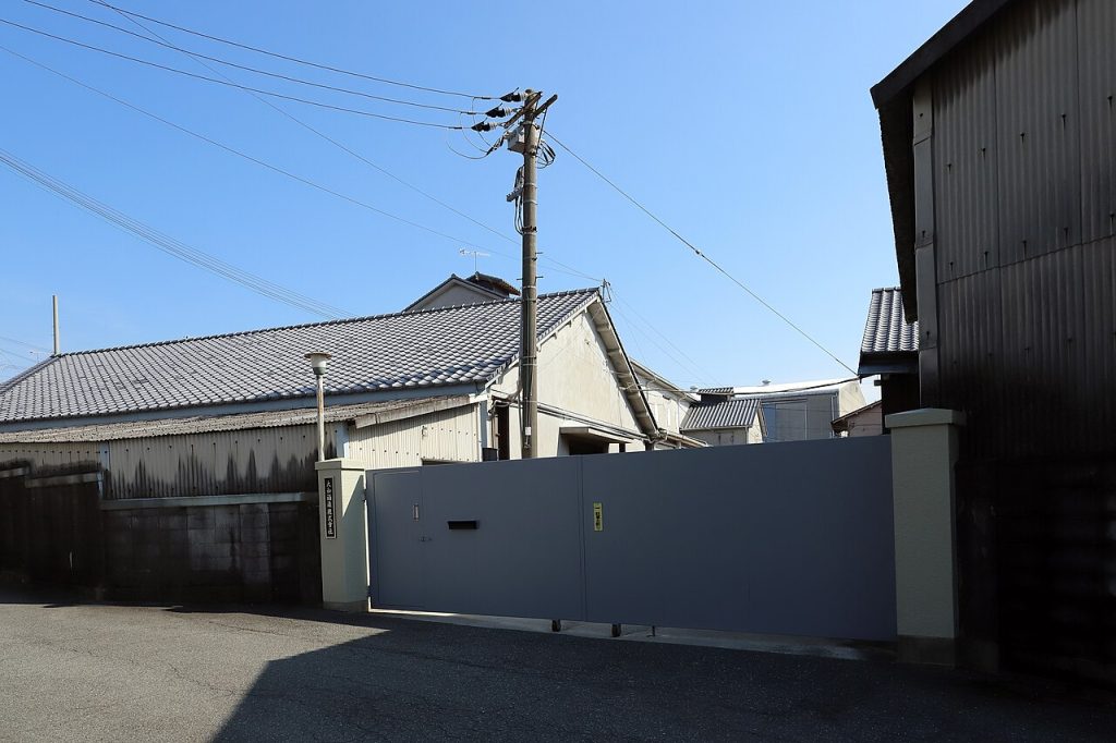 Het terrein van Eigashima Shuzo in Akashi
