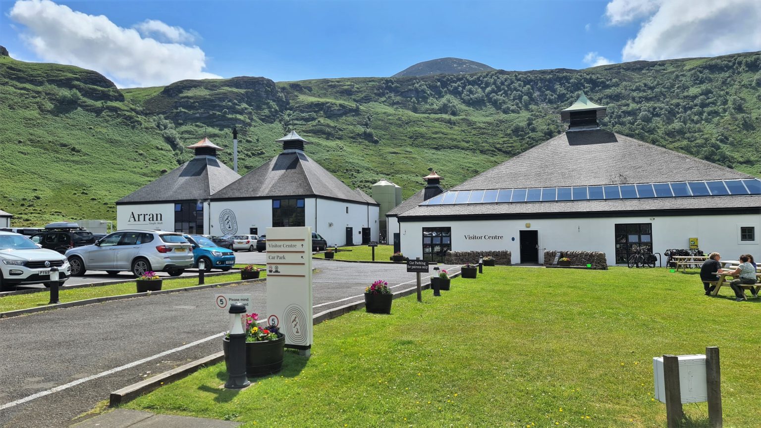 De distilleerderij in Lochranza op het eiland Arran
