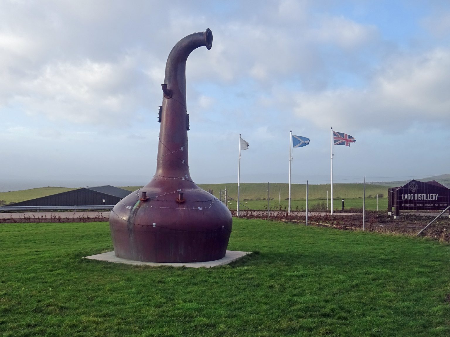 Distilleerderij Lagg aan de zuidkant van het eiland Arran