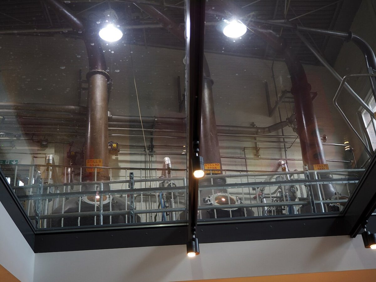 Het gebouw van de Beefeater-distilleerderij in Londen