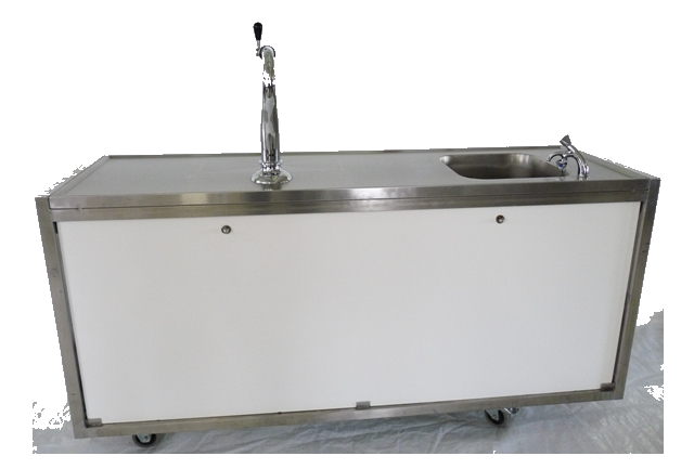 Taprolley met spoelbak, 2 meter huren bij t Bockje in Bathmen