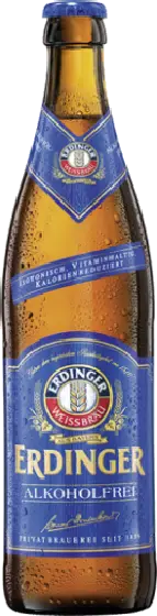 Een fles Erdinger, uit het schap in de winkel in Bathmen
