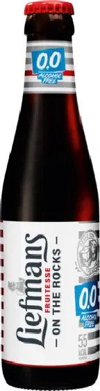 Een fles Liefmans, uit het schap in de winkel in Bathmen