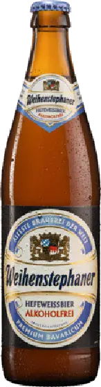 Een fles Weihenstephaner, uit het schap in de winkel in Bathmen