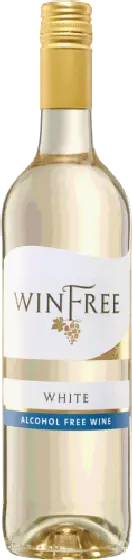 Eine Flasche Winfree aus dem Regal im Geschäft in Bathmen