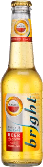 Een fles Amstel, uit het schap in de winkel in Bathmen