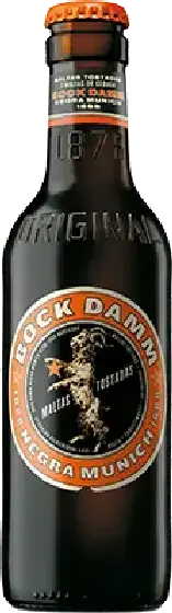 Een fles Bock Damm, uit het schap in de winkel in Bathmen