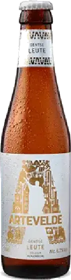 Een fles Brouwerij Artevelde Gentse, uit het schap in de winkel in Bathmen