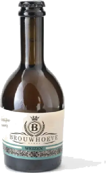 Een fles Brouwhoeve, uit het schap in de winkel in Bathmen