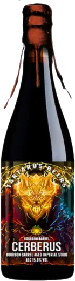 Een fles Cerberus, uit het schap in de winkel in Bathmen