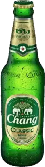 Een fles Chang, uit het schap in de winkel in Bathmen