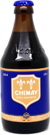 Een fles Chimay, uit het schap in de winkel in Bathmen