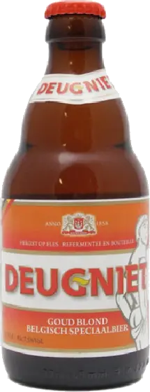 Een fles Deugniet, uit het schap in de winkel in Bathmen