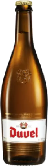 Een fles Duvel, uit het schap in de winkel in Bathmen