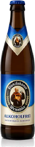 Een fles Franziskaner, uit het schap in de winkel in Bathmen