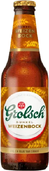 Een fles Grolsch, uit het schap in de winkel in Bathmen
