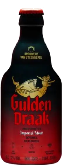 Een fles Gulden Draak, uit het schap in de winkel in Bathmen