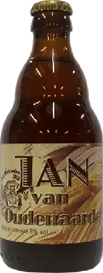 Een fles Jan van Oudenaarde, uit het schap in de winkel in Bathmen