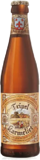 Een fles Karmeliet, uit het schap in de winkel in Bathmen