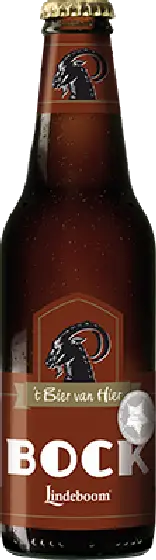 Een fles Lindeboom, uit het schap in de winkel in Bathmen