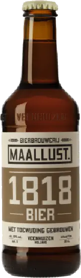Een fles Maallust, uit het schap in de winkel in Bathmen