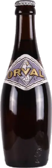 Een fles Orval, uit het schap in de winkel in Bathmen