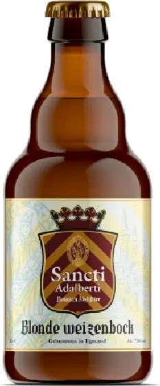 Een fles Sancti Adalberti, uit het schap in de winkel in Bathmen