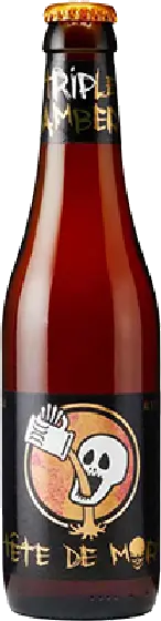Een fles Tete de Mort, uit het schap in de winkel in Bathmen