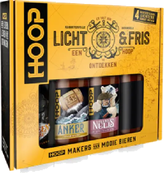Een fles Brouwerij Hoop, uit het schap in de winkel in Bathmen