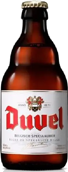 Een fles Duvel, uit het schap in de winkel in Bathmen