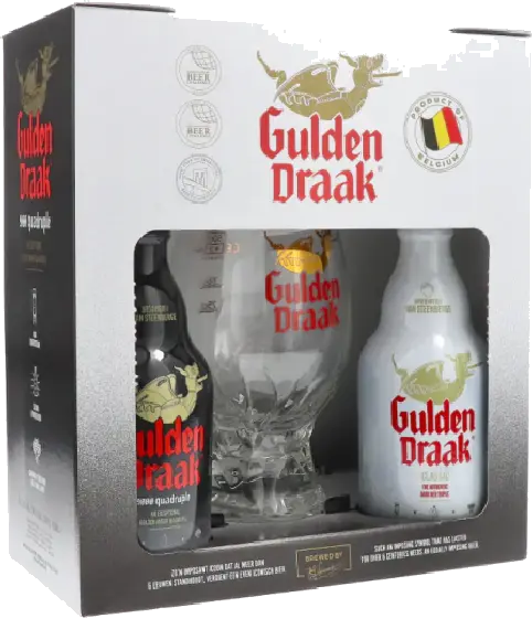 Een fles Gulden Draak, uit het schap in de winkel in Bathmen