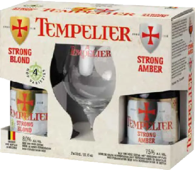 Een fles Tempelier, uit het schap in de winkel in Bathmen