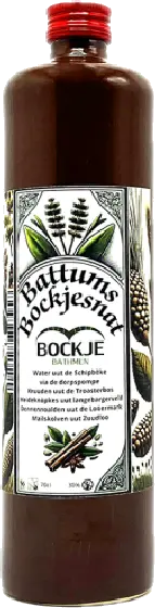 Een fles Battums, uit het schap in de winkel in Bathmen