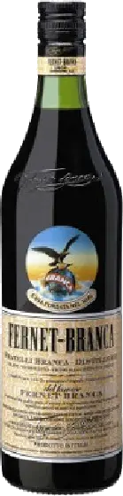 Een fles Fernet-Branca, uit het schap in de winkel in Bathmen