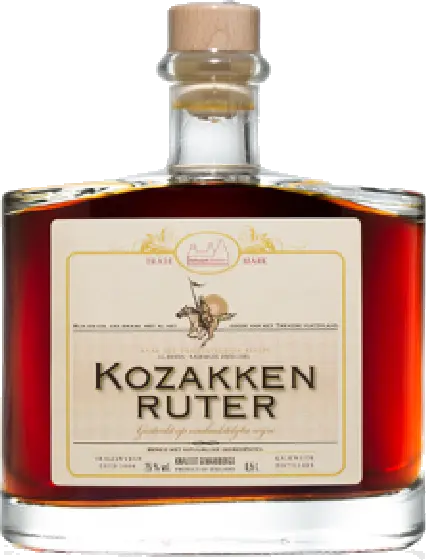 Een fles Kozakkenruter, uit het schap in de winkel in Bathmen