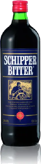 Een fles Schipperbitter, uit het schap in de winkel in Bathmen