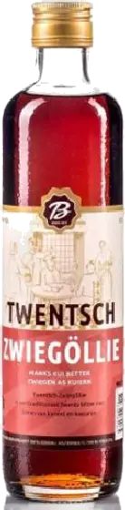 Een fles Twentsch, uit het schap in de winkel in Bathmen