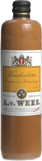 Een fles Van Wees, uit het schap in de winkel in Bathmen