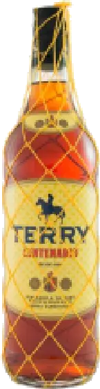 Een fles Terry Centenario, uit het schap in de winkel in Bathmen