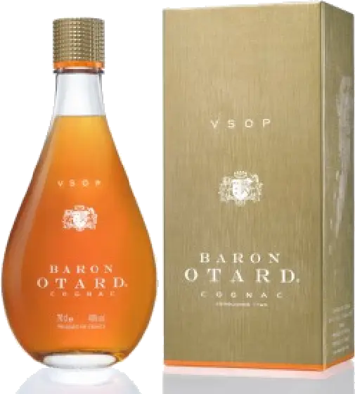 Een fles Baron Otard, uit het schap in de winkel in Bathmen