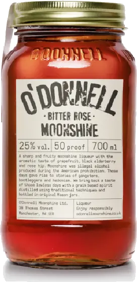 Een fles O'Donnell Moonshine, uit het schap in de winkel in Bathmen