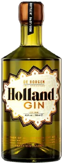 Een fles De Borgen, uit het schap in de winkel in Bathmen