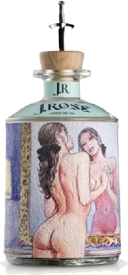 Een fles J.Rose, uit het schap in de winkel in Bathmen