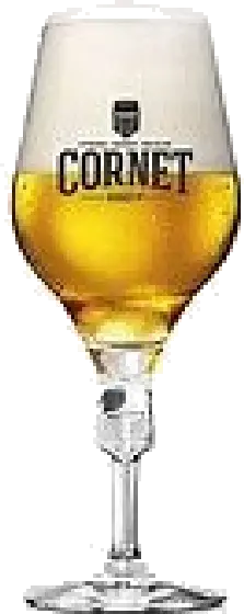 Een glas van Cornet, uit het schap in de winkel in Bathmen